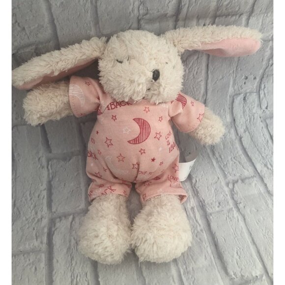 9” Nat & Jules Jammie Pals Pink Bunny Rabbit Plush Love You to the Moon and Back - Picture 1 of 5